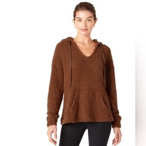 Beyond Yoga Cloud Cover Hooded Furry Sweater Top L